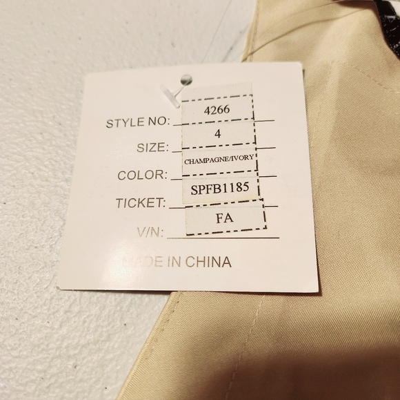 Alexia Designs Sleeveless Champagne Gown - Picture 9 of 11